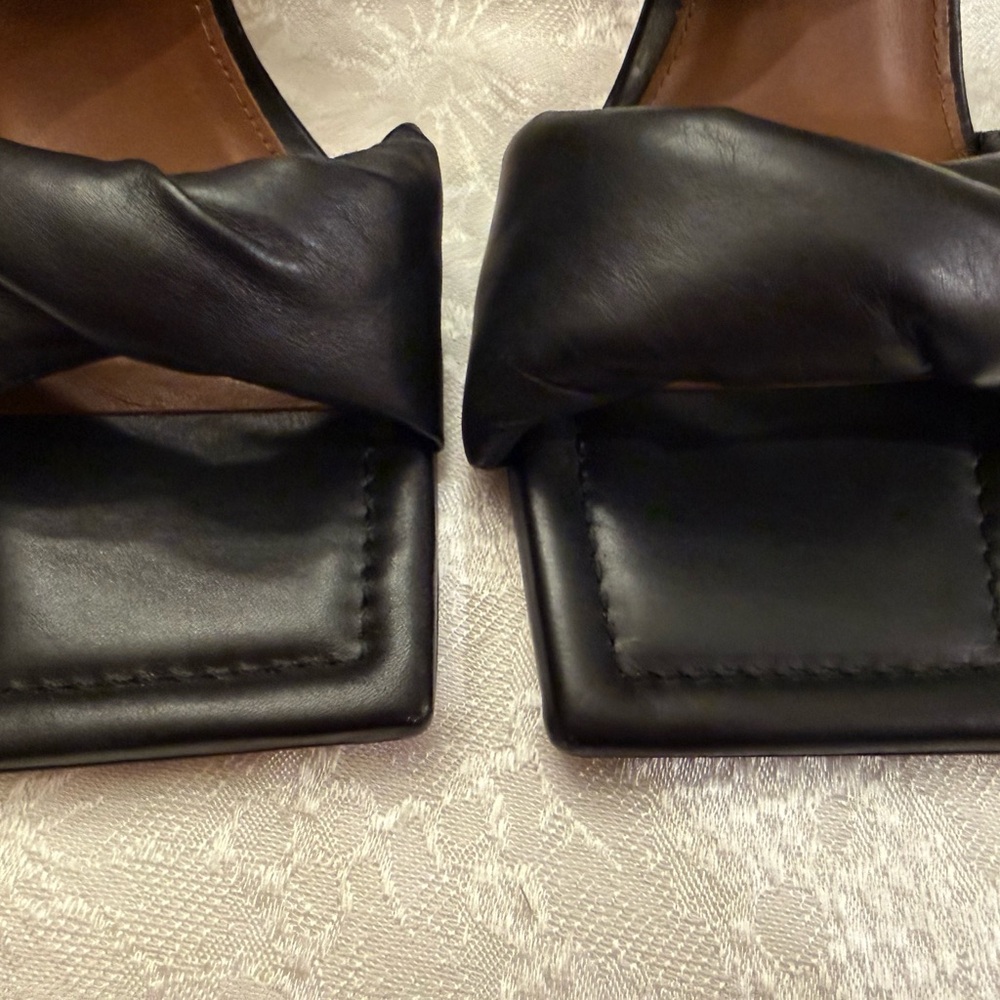 Alohas Natasha Puffy Leather Mule Heels Black EU 40 - Picture 11 of 12